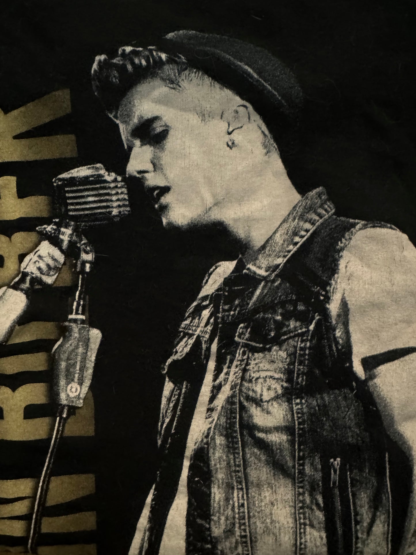 Justin Bieber Gold and Black T-shirt