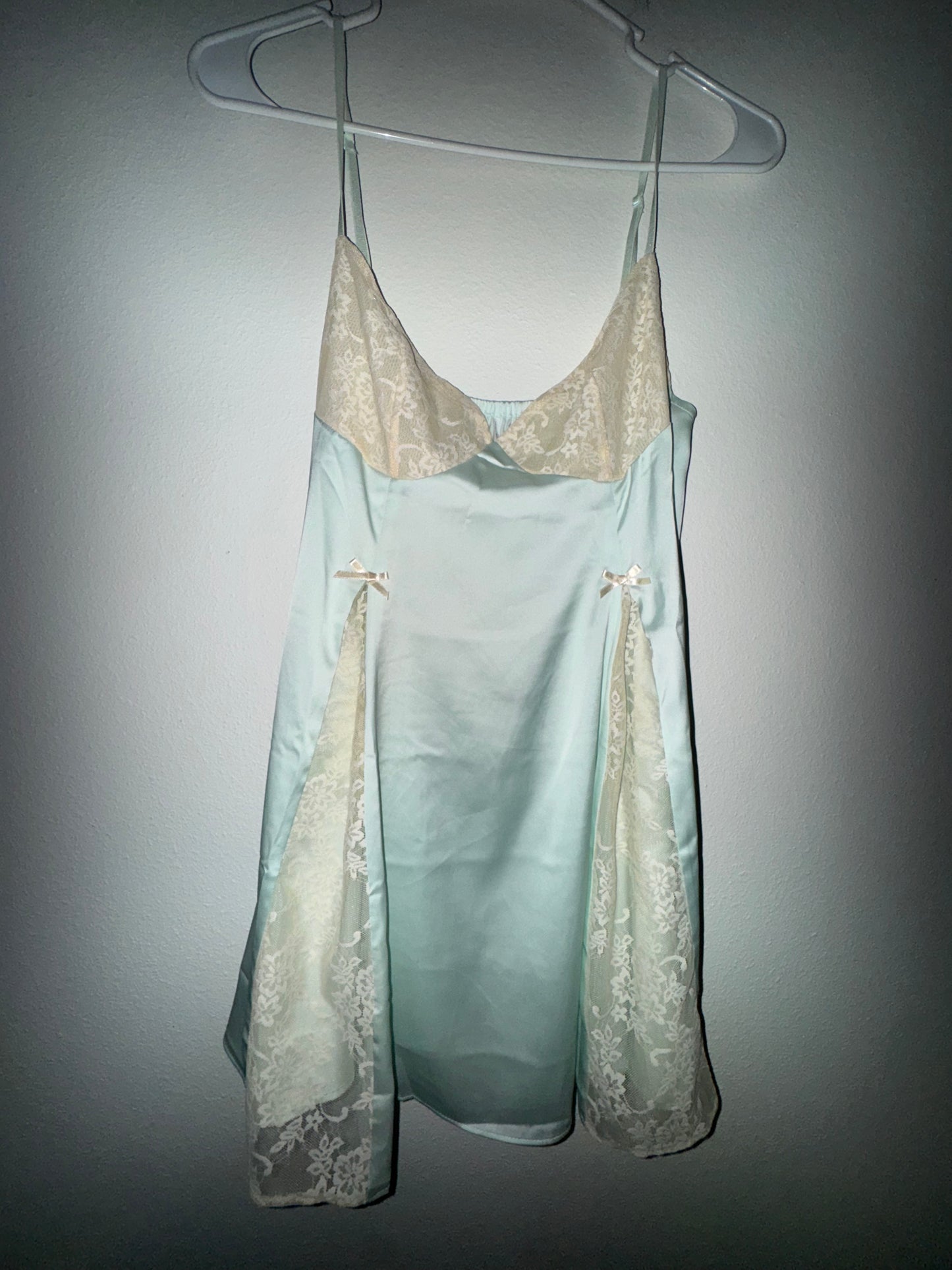 Mint and Cream Lace Urban Outfitters Slip Dress
