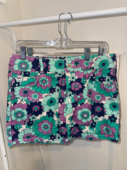 Colorful Floral Urban Outfitters Mini Skirt