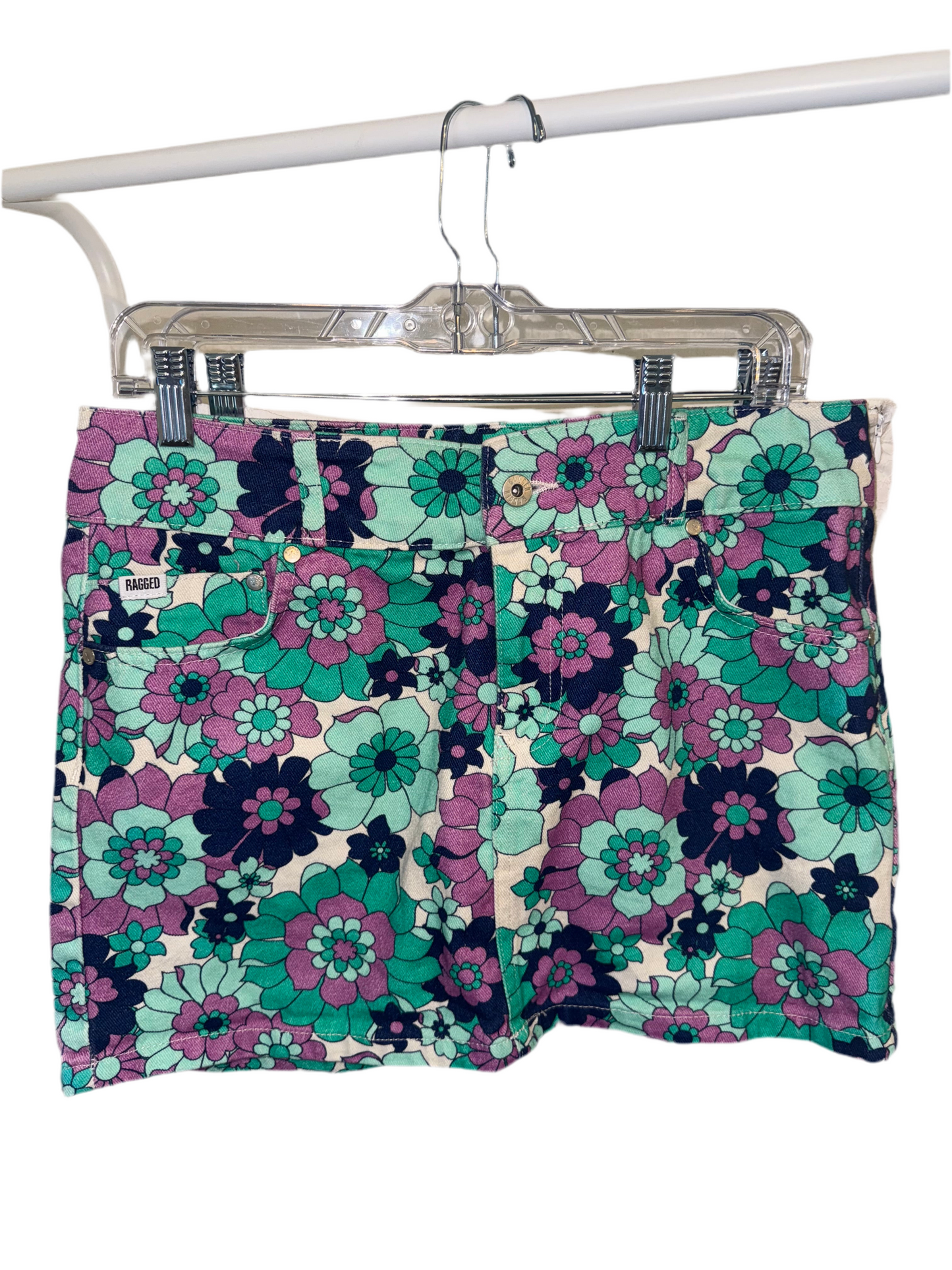 Colorful Floral Urban Outfitters Mini Skirt