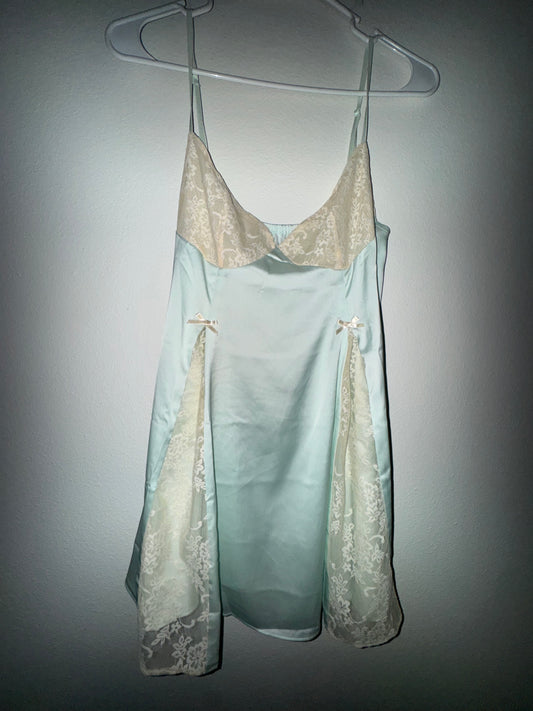 Mint and Cream Lace Urban Outfitters Slip Dress