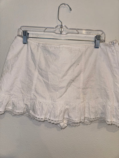 White floral urban outfitters mini skirt