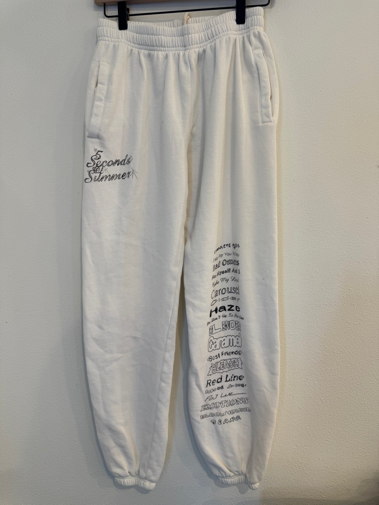 White 5SOS Sweat Pants