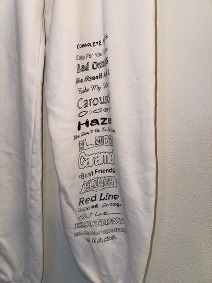 White 5SOS Sweat Pants