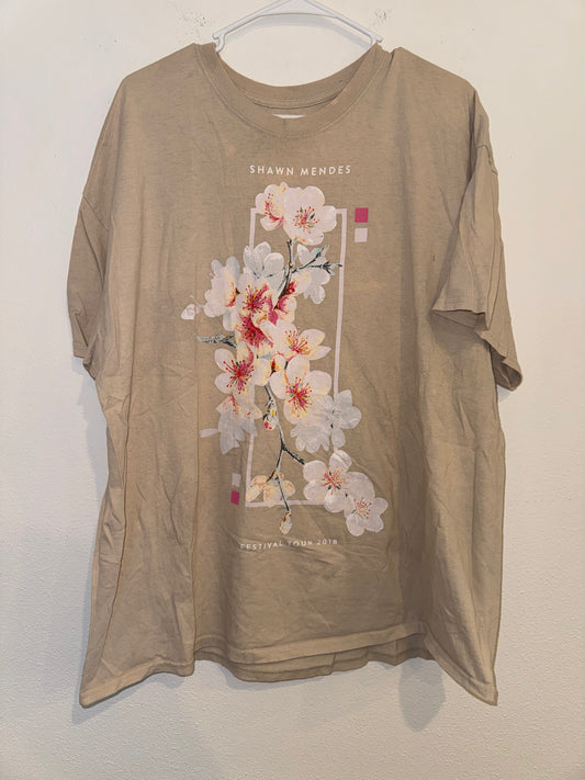 Beige Shawn Mendes Festival Tour T-shirt