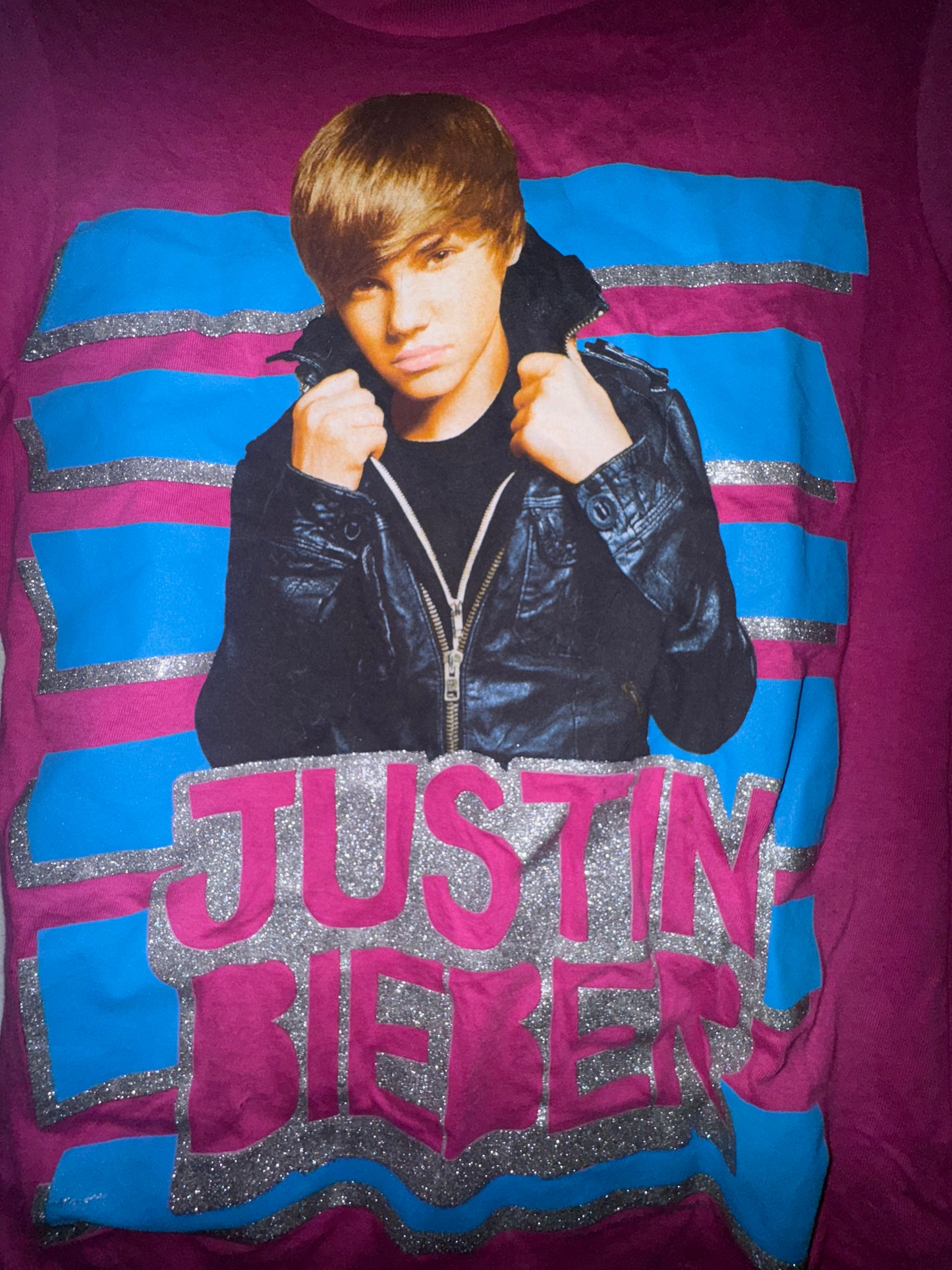 Pink Justin Bieber T-shirt