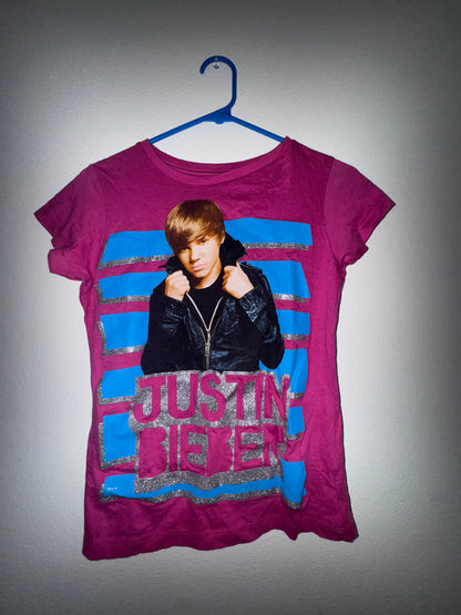 Pink Justin Bieber T-shirt