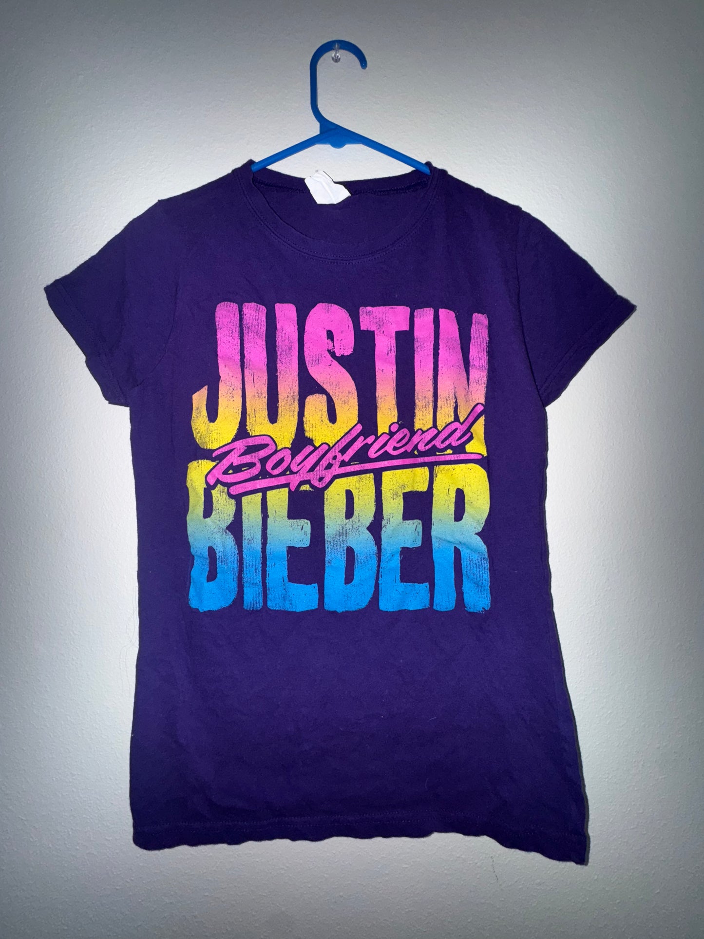 Purple Justin Bieber Boyfriend T-shirt