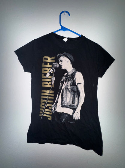 Justin Bieber Gold and Black T-shirt